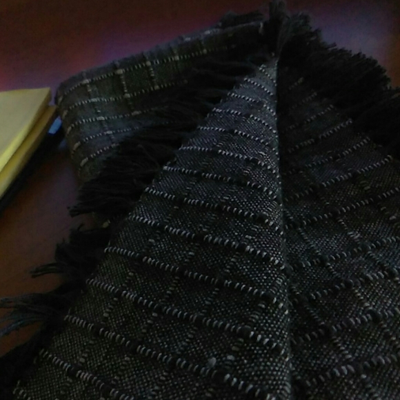 Black n White Fringed Cloth Napkins - Picture 3 of 3